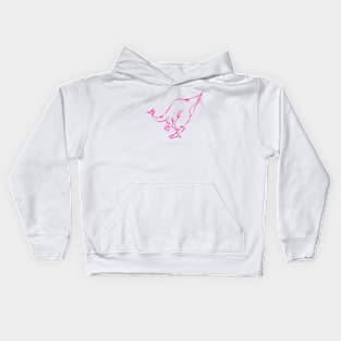 dino_018-pink Kids Hoodie